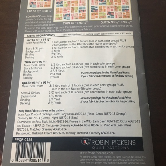 NWT Quilt Pattern - Picture 2 of 2